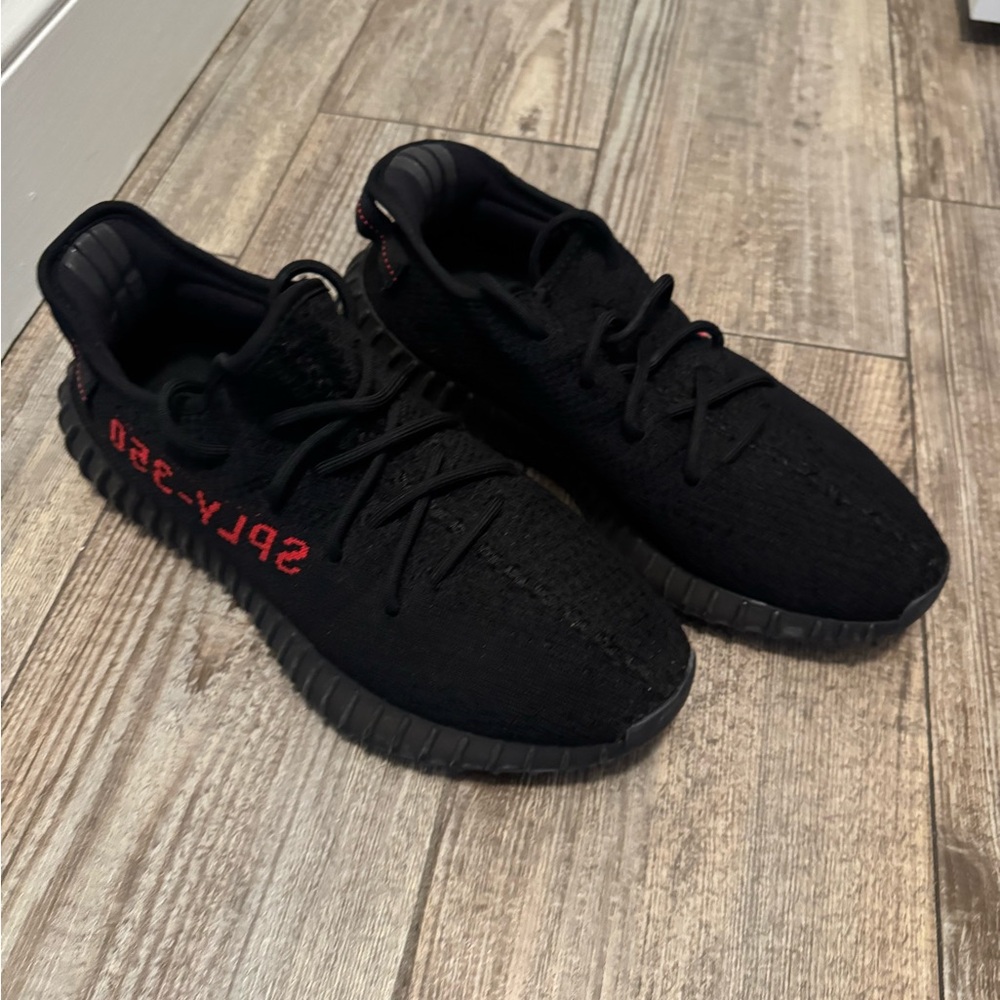 Yeezy Black and Red Sneakers